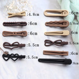 8Pcs/Set Vintage Frosted Hairpins Alloy Hair Clips Female Accessories