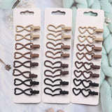 8Pcs/Set Vintage Frosted Hairpins Alloy Hair Clips Female Accessories
