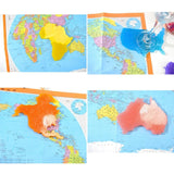 8Pcs World Map Coaster Resin Mold for Epoxy Resin