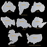 8Pcs World Map Coaster Resin Mold for Epoxy Resin