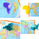 8Pcs World Map Coaster Resin Mold for Epoxy Resin