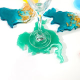 8Pcs World Map Coaster Resin Mold for Epoxy Resin
