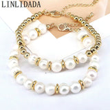 8Pcs Freshwater Pearl Beaded Bracelet Adjustable Wedding Jewelry