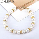 8Pcs Freshwater Pearl Beaded Bracelet Adjustable Wedding Jewelry
