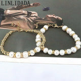 8Pcs Freshwater Pearl Beaded Bracelet Adjustable Wedding Jewelry