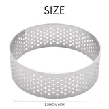 Stainless Steel Tart Ring 8Pcs, Cake Mousse Mold Round Metal Mold