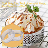 Stainless Steel Tart Ring 8Pcs, Cake Mousse Mold Round Metal Mold