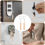 8Pcs Stick Shaped Pendant Keychain Unique Key Chain