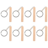 8Pcs Stick Shaped Pendant Keychain Unique Key Chain