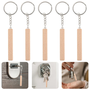 8Pcs Stick Shaped Pendant Keychain Unique Key Chain