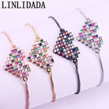 8Pcs Top Rainbow Charm Bracelets & Bangles for Women