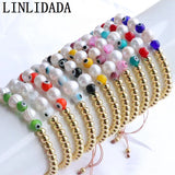 8Pcs Evil Eye Bracelet Pearl Beaded Jewelry for Women