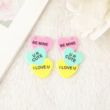 8Pcs Acrylic Heart Charms for DIY Jewelry Making
