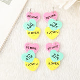 8Pcs Acrylic Heart Charms for DIY Jewelry Making