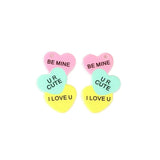 8Pcs Acrylic Heart Charms for DIY Jewelry Making