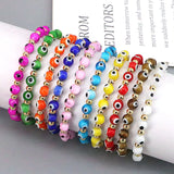 Boho Beach Copper Beads Eyes Bracelet Set