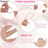 8Pcs Silicone Clear Ring Size Adjuster Resizer for Loose Rings