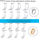 8Pcs Silicone Clear Ring Size Adjuster Resizer for Loose Rings