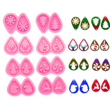 8Pcs Christmas Tear Drop Shape Resin Earring Molds for Jewelry Making