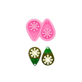8Pcs Christmas Tear Drop Resin Earring Molds DIY Jewelry Making Silicone Craft