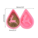 8Pcs Christmas Tear Drop Resin Earring Molds DIY Jewelry Making Silicone Craft