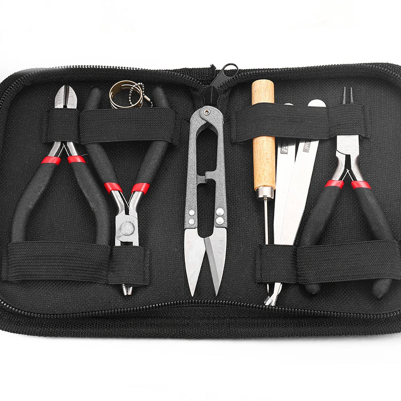 8Pc Jewelry Making Tools Set Pliers Scissors Tweezers DIY Bracelet Necklace