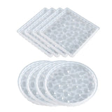 8Pcs Diamond Pattern Coaster Resin Silicone Mold DIY Art