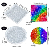 8Pcs Diamond Pattern Coaster Resin Silicone Mold DIY Art