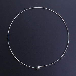 304 Stainless Steel Collar Choker Necklace with Removable Ball End Cap