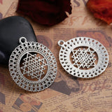 Copper Sri Yantra Meditation Pendants for DIY Jewelry Making