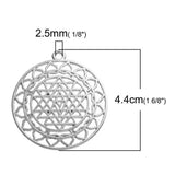 Copper Sri Yantra Meditation Pendants for DIY Jewelry Making