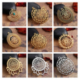 Copper Sri Yantra Meditation Pendants for DIY Jewelry Making