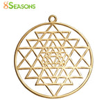 Copper Sri Yantra Meditation Pendants for DIY Jewelry Making