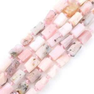 8X11mm Pink Opal Stone Beads Jewelry Making DIY Bracelets Necklace 7.5in