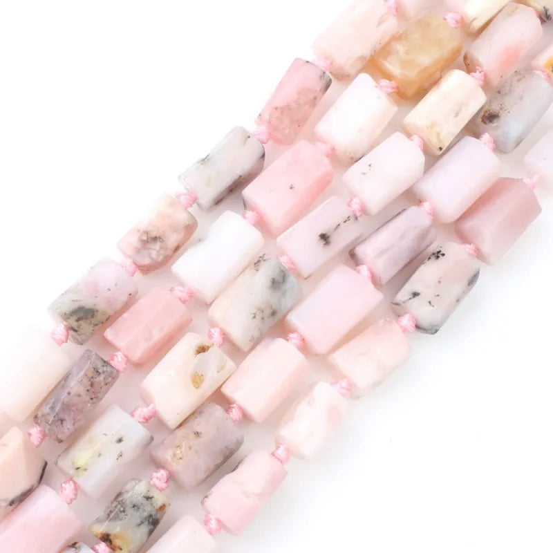 8X11mm Pink Opal Stone Beads Jewelry Making DIY Bracelets Necklace 7.5in