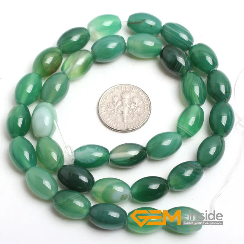 8X12MM Green Carnelian Column Shape Beads 15-Inch Strand