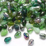 Crystal Drop Pendant Crafts Mixed Teardrop Glass Loose Beads
