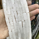 8X20MM Square Tube Crystal Amazonite Agate Spacer Beads