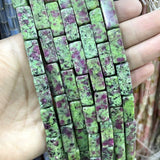 8X20MM Square Tube Crystal Amazonite Agate Spacer Beads