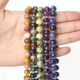 8X6mm Australian Green Jades Amethysts Wheel Faceted Loose Bead