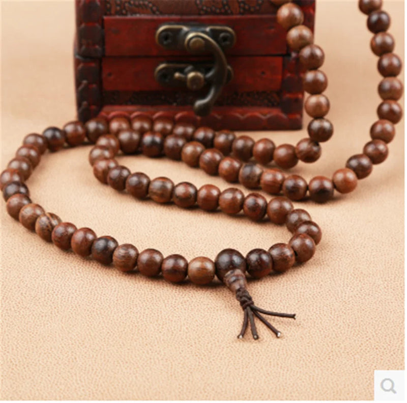 8mm 108 Bead Vietnamese Agarwood Aloeswood Men's Bracelet