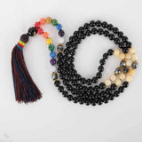 8mm 108 Chakra Agate Bead Necklace Emotional Spirituality Healing Chain
