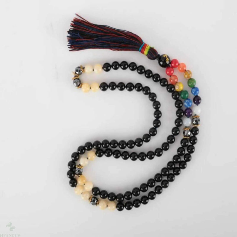 8mm 108 Chakra Agate Bead Necklace Emotional Spirituality Healing Chain