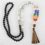 8mm 108 Natural 7 Chakra Agate Jade Beads Necklace