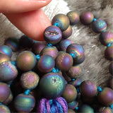 8mm Hematite 108-Bead Necklace Tibetan Prayer Spirituality Chakra Wristband