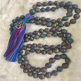 8mm Hematite 108-Bead Necklace Tibetan Prayer Spirituality Chakra Wristband