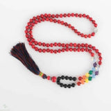 8mm 7 Chakra Red Turquoise Beads Necklace All Saints' Bless Spirituality