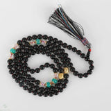 8mm 108 Knot Natural Scrub Agate Buddha Bracelet Relief Cuff Chain Tassel Bless
