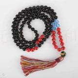 8mm 108 knot Red Turquoise Moonstone Agate Necklace - Spirituality Healing Bless