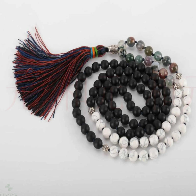 Turquoise Agate Beads Necklace - Buddhism Emotional Chain Cuff